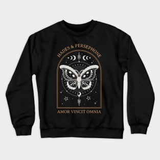 hades and persephone greek mythology bookish dark cottagecore poet Crewneck Sweatshirt